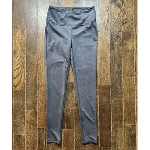 Seven7 Leggings Women's Size Small Gray Mid Rise Faux Leather Stretch